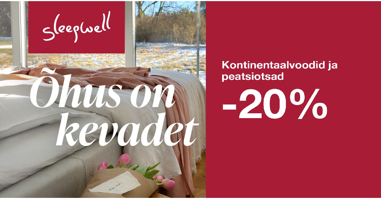 Sleepwell kontinentaalvoodid ja peatsid -20% 01.03-31.03.2026